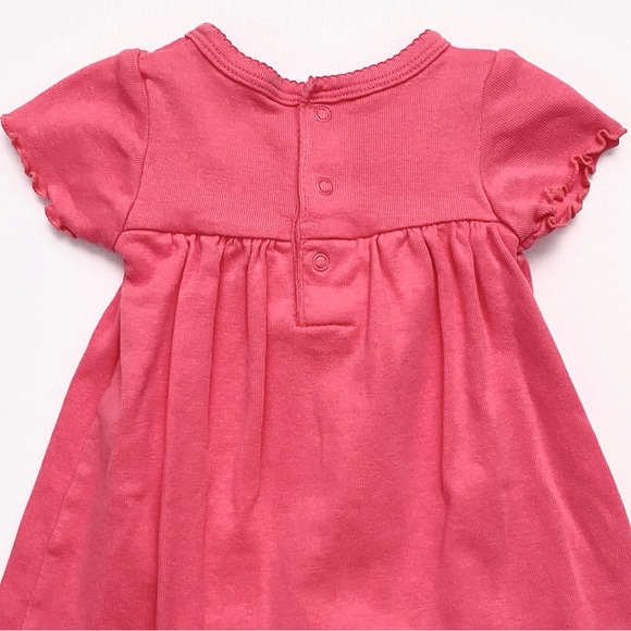 Carter’s Baby Girl 3M Short Sleeve Coral Bodysuit Dress - Picture 5 of 8